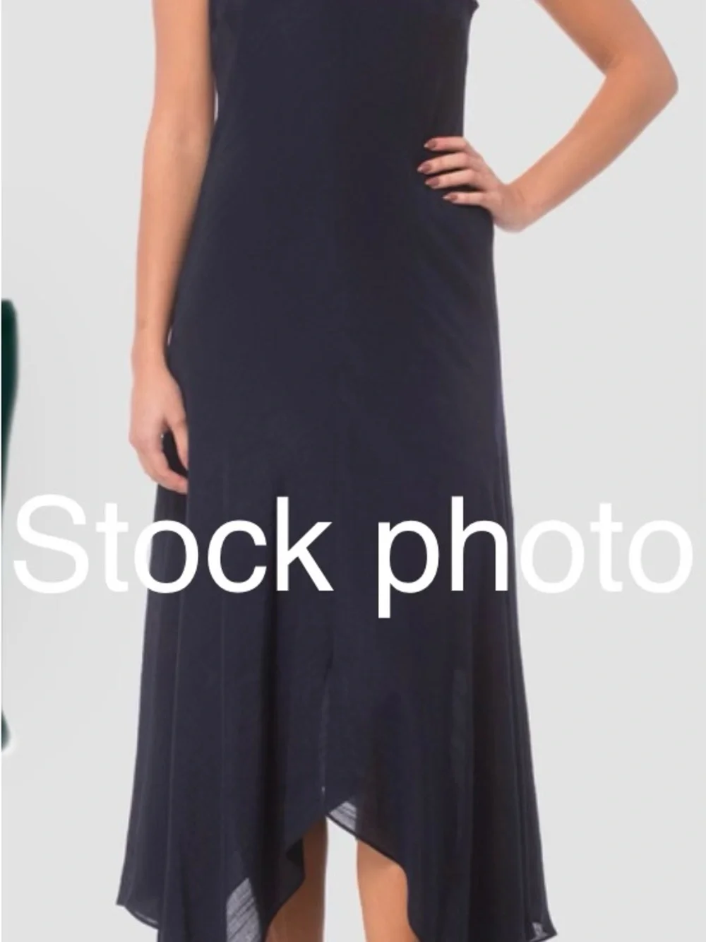 Joseph Ribkoff Navy Cocktail Dress Asymmetrical Hem Size 16 - Picture 11 of 11